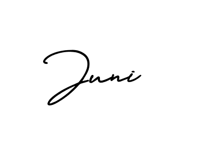 if you are searching for the best signature style for your name Juni. so please give up your signature search. here we have designed multiple signature styles  using AmerikaSignatureDemo-Regular. Juni signature style 3 images and pictures png