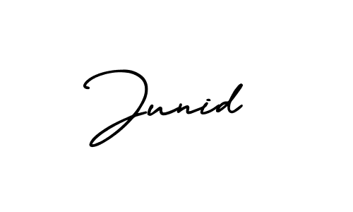 How to make Junid name signature. Use AmerikaSignatureDemo-Regular style for creating short signs online. This is the latest handwritten sign. Junid signature style 3 images and pictures png