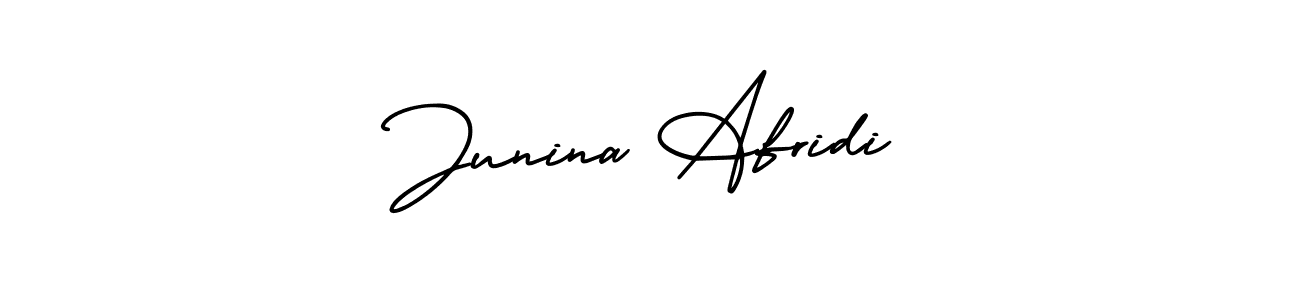 You can use this online signature creator to create a handwritten signature for the name Junina Afridi. This is the best online autograph maker. Junina Afridi signature style 3 images and pictures png