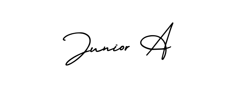 Make a beautiful signature design for name Junior A. Use this online signature maker to create a handwritten signature for free. Junior A signature style 3 images and pictures png