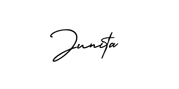 How to Draw Junita signature style? AmerikaSignatureDemo-Regular is a latest design signature styles for name Junita. Junita signature style 3 images and pictures png