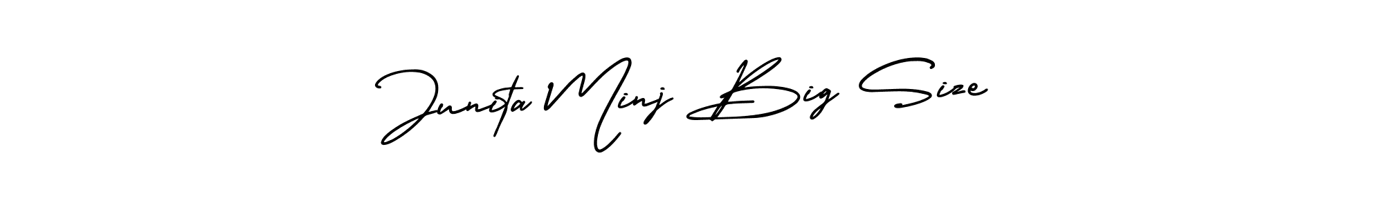 Make a beautiful signature design for name Junita Minj Big Size. With this signature (AmerikaSignatureDemo-Regular) style, you can create a handwritten signature for free. Junita Minj Big Size signature style 3 images and pictures png