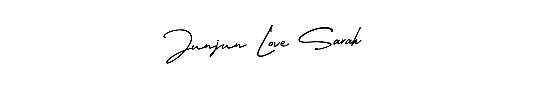 Also we have Junjun Love Sarah name is the best signature style. Create professional handwritten signature collection using AmerikaSignatureDemo-Regular autograph style. Junjun Love Sarah signature style 3 images and pictures png