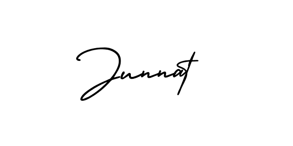 Use a signature maker to create a handwritten signature online. With this signature software, you can design (AmerikaSignatureDemo-Regular) your own signature for name Junnat. Junnat signature style 3 images and pictures png