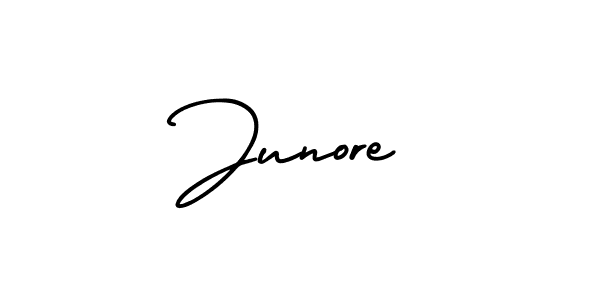 Use a signature maker to create a handwritten signature online. With this signature software, you can design (AmerikaSignatureDemo-Regular) your own signature for name Junore. Junore signature style 3 images and pictures png