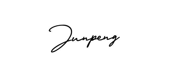 Similarly AmerikaSignatureDemo-Regular is the best handwritten signature design. Signature creator online .You can use it as an online autograph creator for name Junpeng. Junpeng signature style 3 images and pictures png