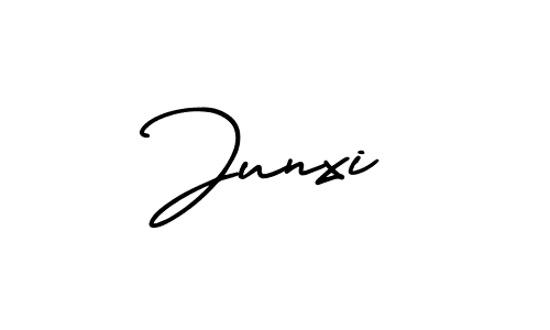 Junxi stylish signature style. Best Handwritten Sign (AmerikaSignatureDemo-Regular) for my name. Handwritten Signature Collection Ideas for my name Junxi. Junxi signature style 3 images and pictures png