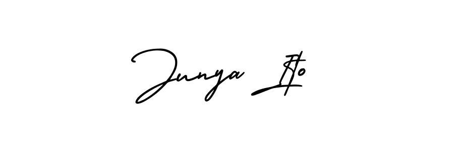 How to make Junya Ito signature? AmerikaSignatureDemo-Regular is a professional autograph style. Create handwritten signature for Junya Ito name. Junya Ito signature style 3 images and pictures png