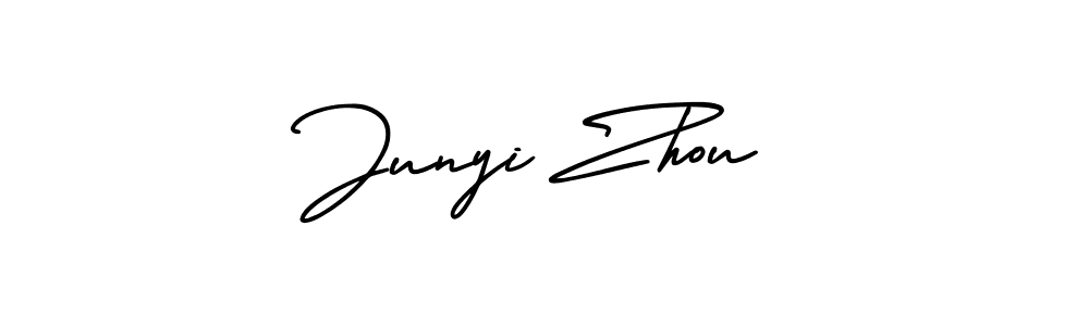 It looks lik you need a new signature style for name Junyi Zhou. Design unique handwritten (AmerikaSignatureDemo-Regular) signature with our free signature maker in just a few clicks. Junyi Zhou signature style 3 images and pictures png