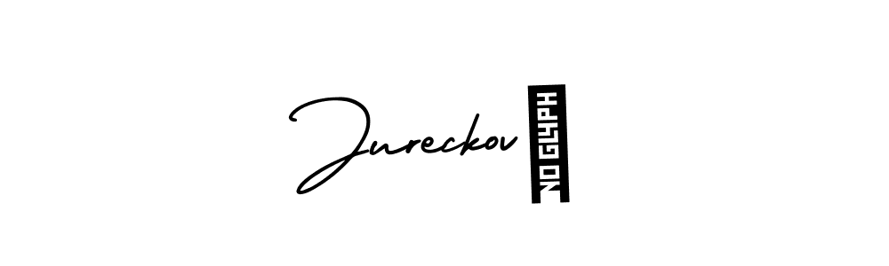 Jurecková stylish signature style. Best Handwritten Sign (AmerikaSignatureDemo-Regular) for my name. Handwritten Signature Collection Ideas for my name Jurecková. Jurecková signature style 3 images and pictures png