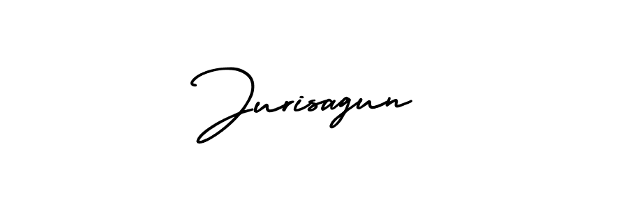 You should practise on your own different ways (AmerikaSignatureDemo-Regular) to write your name (Jurisagun) in signature. don't let someone else do it for you. Jurisagun signature style 3 images and pictures png