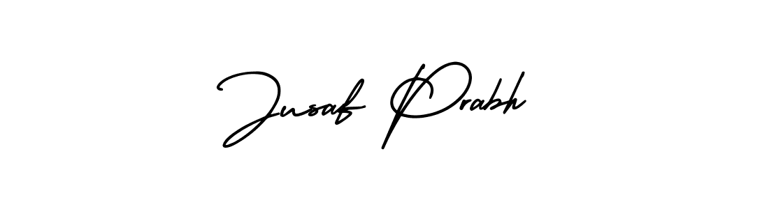 How to Draw Jusaf Prabh signature style? AmerikaSignatureDemo-Regular is a latest design signature styles for name Jusaf Prabh. Jusaf Prabh signature style 3 images and pictures png