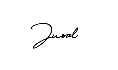 Design your own signature with our free online signature maker. With this signature software, you can create a handwritten (AmerikaSignatureDemo-Regular) signature for name Jusal. Jusal signature style 3 images and pictures png