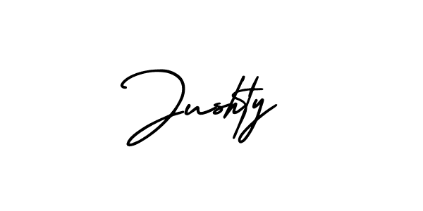 How to make Jushty signature? AmerikaSignatureDemo-Regular is a professional autograph style. Create handwritten signature for Jushty name. Jushty signature style 3 images and pictures png