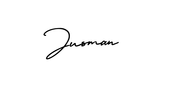 How to make Jusman name signature. Use AmerikaSignatureDemo-Regular style for creating short signs online. This is the latest handwritten sign. Jusman signature style 3 images and pictures png