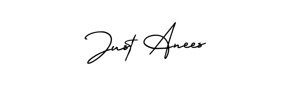 How to Draw Just Anees signature style? AmerikaSignatureDemo-Regular is a latest design signature styles for name Just Anees. Just Anees signature style 3 images and pictures png