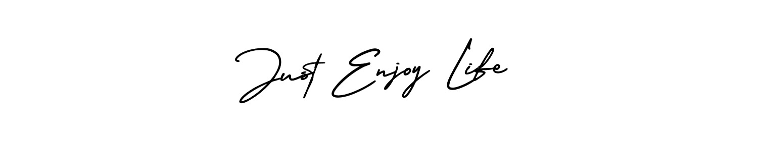 Design your own signature with our free online signature maker. With this signature software, you can create a handwritten (AmerikaSignatureDemo-Regular) signature for name Just Enjoy Life. Just Enjoy Life signature style 3 images and pictures png