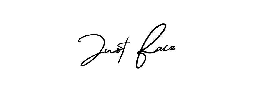 You should practise on your own different ways (AmerikaSignatureDemo-Regular) to write your name (Just Faiz) in signature. don't let someone else do it for you. Just Faiz signature style 3 images and pictures png