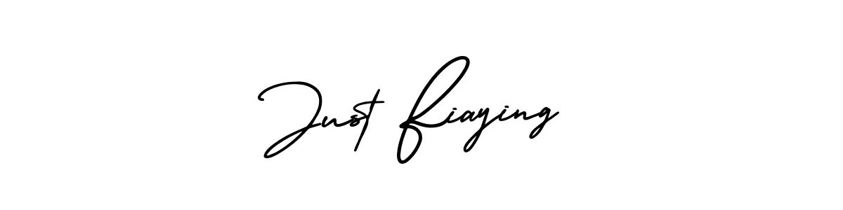 The best way (AmerikaSignatureDemo-Regular) to make a short signature is to pick only two or three words in your name. The name Just Fiaying include a total of six letters. For converting this name. Just Fiaying signature style 3 images and pictures png