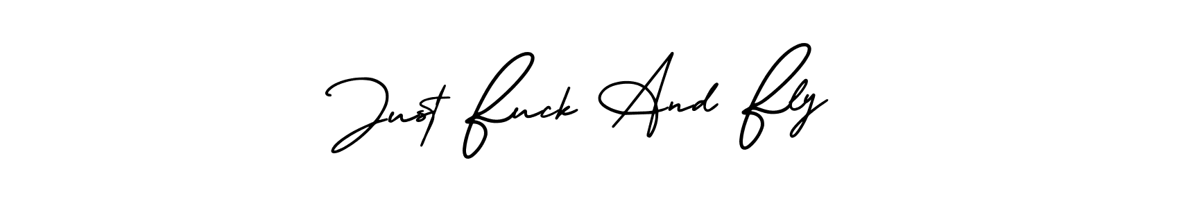 Make a beautiful signature design for name Just Fuck And Fly. With this signature (AmerikaSignatureDemo-Regular) style, you can create a handwritten signature for free. Just Fuck And Fly signature style 3 images and pictures png