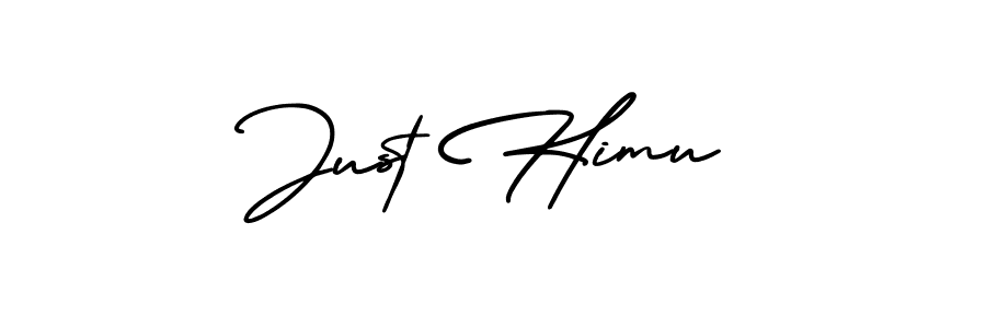The best way (AmerikaSignatureDemo-Regular) to make a short signature is to pick only two or three words in your name. The name Just Himu include a total of six letters. For converting this name. Just Himu signature style 3 images and pictures png