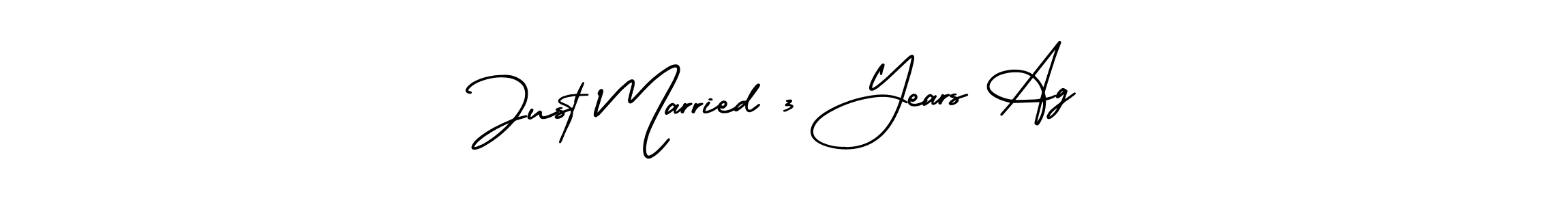 Also You can easily find your signature by using the search form. We will create Just Married 3 Years Ag name handwritten signature images for you free of cost using AmerikaSignatureDemo-Regular sign style. Just Married 3 Years Ag signature style 3 images and pictures png