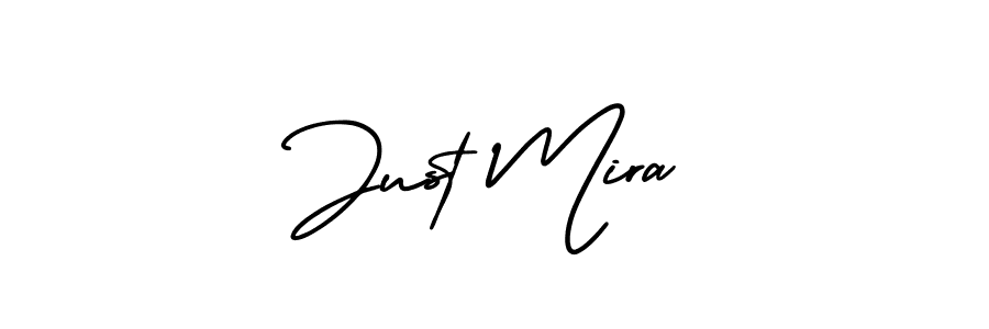 Use a signature maker to create a handwritten signature online. With this signature software, you can design (AmerikaSignatureDemo-Regular) your own signature for name Just Mira. Just Mira signature style 3 images and pictures png