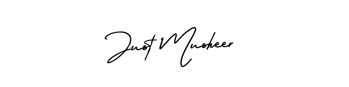 How to make Just Musheer name signature. Use AmerikaSignatureDemo-Regular style for creating short signs online. This is the latest handwritten sign. Just Musheer signature style 3 images and pictures png