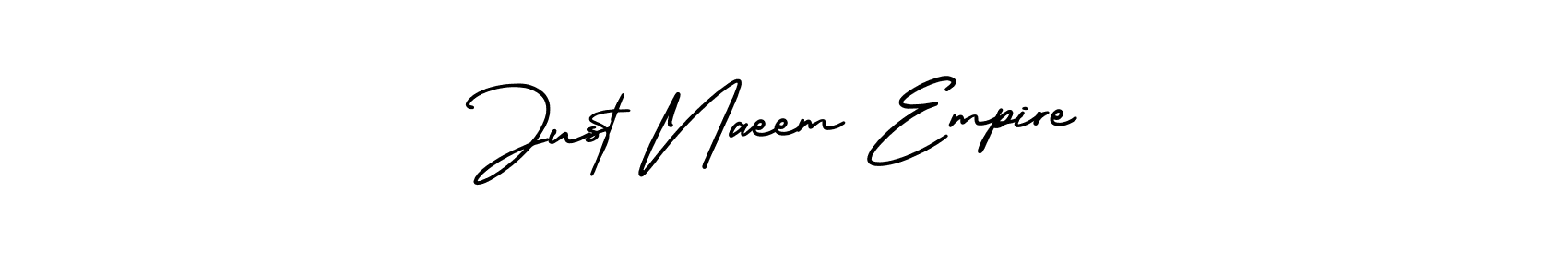 Use a signature maker to create a handwritten signature online. With this signature software, you can design (AmerikaSignatureDemo-Regular) your own signature for name Just Naeem Empire. Just Naeem Empire signature style 3 images and pictures png