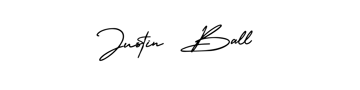 How to make Justin  Ball name signature. Use AmerikaSignatureDemo-Regular style for creating short signs online. This is the latest handwritten sign. Justin  Ball signature style 3 images and pictures png
