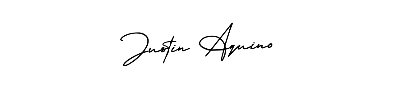 This is the best signature style for the Justin Aquino name. Also you like these signature font (AmerikaSignatureDemo-Regular). Mix name signature. Justin Aquino signature style 3 images and pictures png