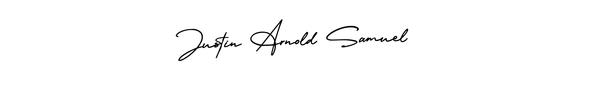 AmerikaSignatureDemo-Regular is a professional signature style that is perfect for those who want to add a touch of class to their signature. It is also a great choice for those who want to make their signature more unique. Get Justin Arnold Samuel name to fancy signature for free. Justin Arnold Samuel signature style 3 images and pictures png