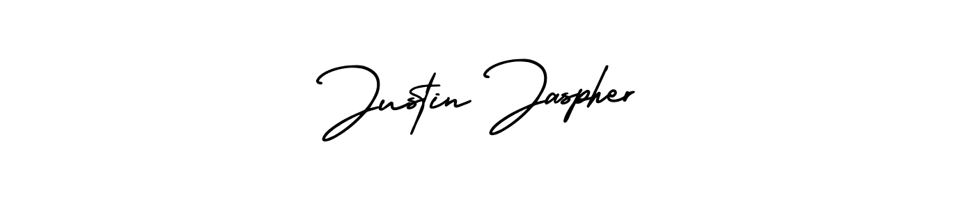 It looks lik you need a new signature style for name Justin Jaspher. Design unique handwritten (AmerikaSignatureDemo-Regular) signature with our free signature maker in just a few clicks. Justin Jaspher signature style 3 images and pictures png