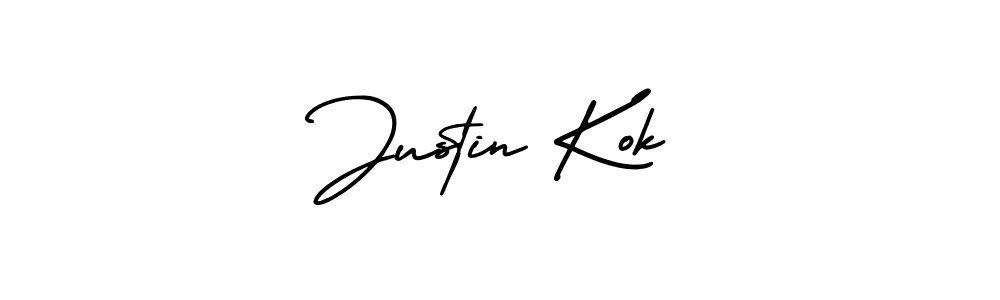 How to Draw Justin Kok signature style? AmerikaSignatureDemo-Regular is a latest design signature styles for name Justin Kok. Justin Kok signature style 3 images and pictures png