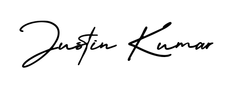 An effortless, minimalist signature concept for Justin Kumar using AmerikaSignatureDemo-Regular design. Clean lines that look great on any document. Justin Kumar signature style 3 images and pictures png