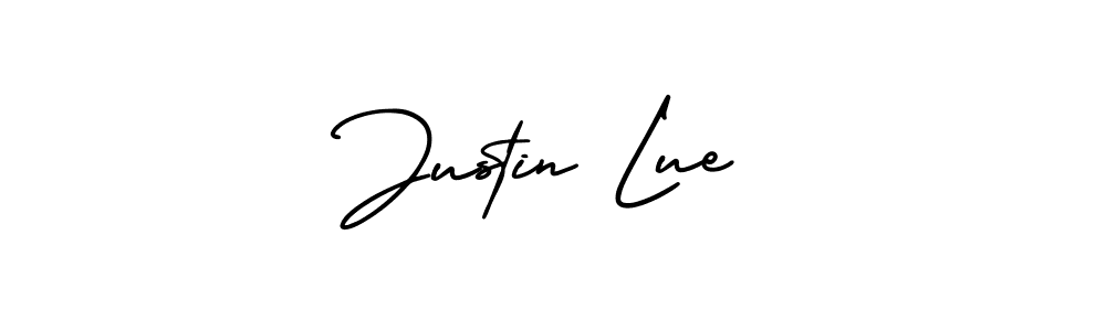 if you are searching for the best signature style for your name Justin Lue. so please give up your signature search. here we have designed multiple signature styles  using AmerikaSignatureDemo-Regular. Justin Lue signature style 3 images and pictures png