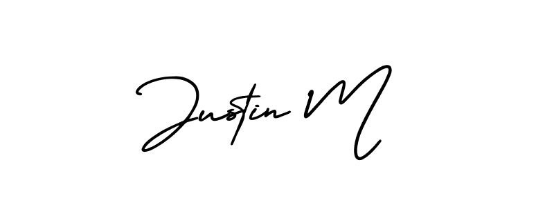 if you are searching for the best signature style for your name Justin M. so please give up your signature search. here we have designed multiple signature styles  using AmerikaSignatureDemo-Regular. Justin M signature style 3 images and pictures png