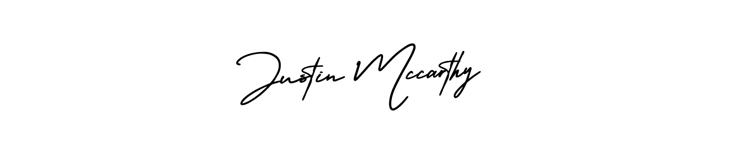 AmerikaSignatureDemo-Regular is a professional signature style that is perfect for those who want to add a touch of class to their signature. It is also a great choice for those who want to make their signature more unique. Get Justin Mccarthy name to fancy signature for free. Justin Mccarthy signature style 3 images and pictures png
