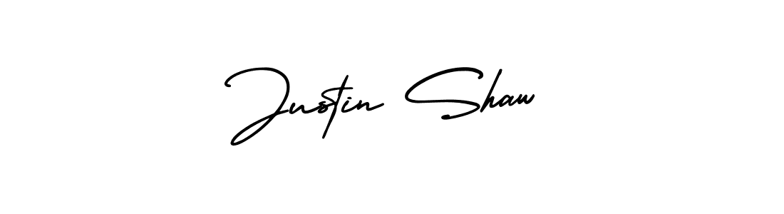 Design your own signature with our free online signature maker. With this signature software, you can create a handwritten (AmerikaSignatureDemo-Regular) signature for name Justin Shaw. Justin Shaw signature style 3 images and pictures png