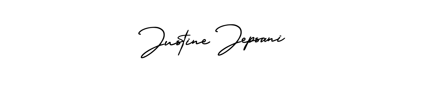 Make a beautiful signature design for name Justine Jepsani. With this signature (AmerikaSignatureDemo-Regular) style, you can create a handwritten signature for free. Justine Jepsani signature style 3 images and pictures png