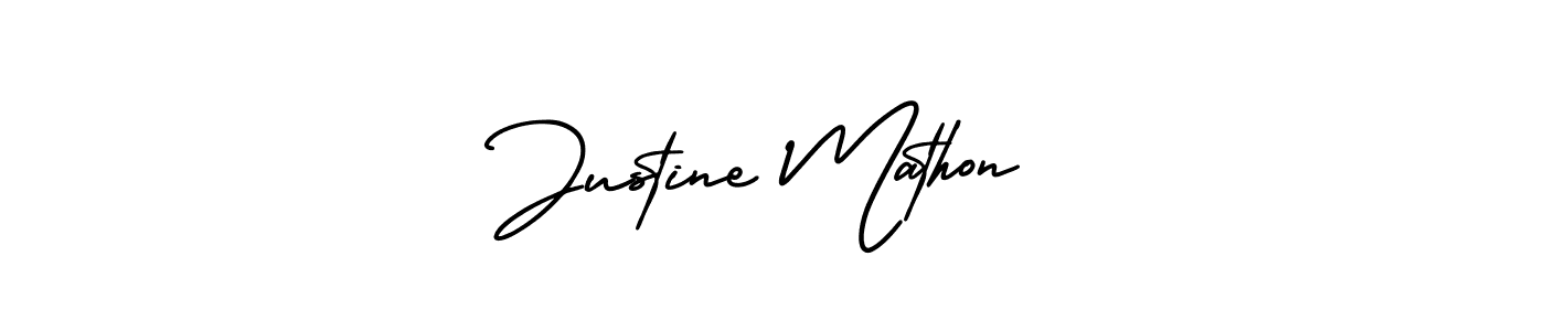 Make a beautiful signature design for name Justine Mathon. Use this online signature maker to create a handwritten signature for free. Justine Mathon signature style 3 images and pictures png