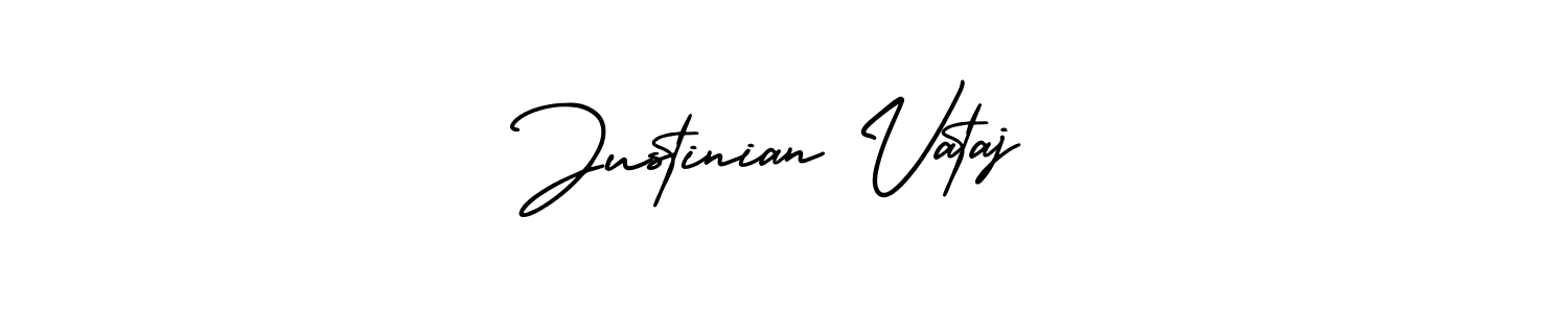 How to make Justinian Vataj signature? AmerikaSignatureDemo-Regular is a professional autograph style. Create handwritten signature for Justinian Vataj name. Justinian Vataj signature style 3 images and pictures png