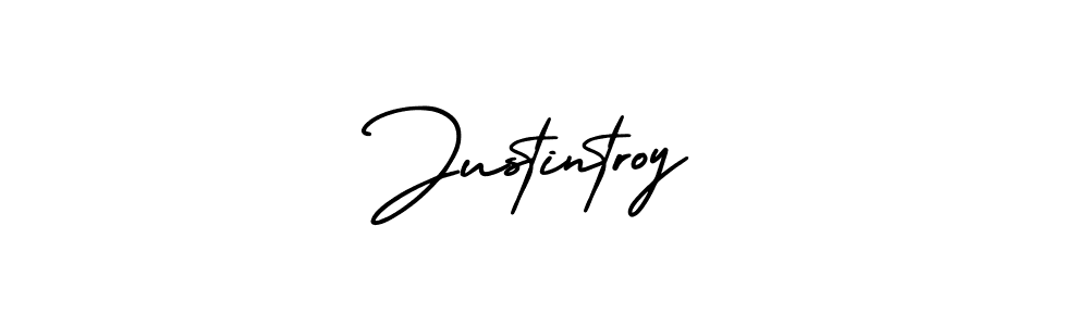 Create a beautiful signature design for name Justintroy. With this signature (AmerikaSignatureDemo-Regular) fonts, you can make a handwritten signature for free. Justintroy signature style 3 images and pictures png