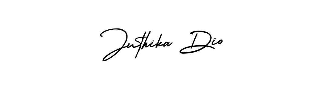 Use a signature maker to create a handwritten signature online. With this signature software, you can design (AmerikaSignatureDemo-Regular) your own signature for name Juthika Dio. Juthika Dio signature style 3 images and pictures png