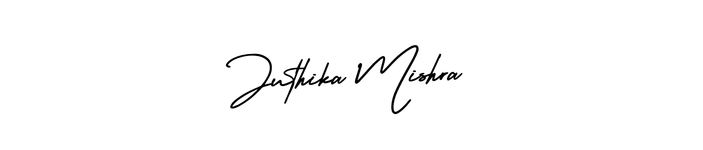 It looks lik you need a new signature style for name Juthika Mishra. Design unique handwritten (AmerikaSignatureDemo-Regular) signature with our free signature maker in just a few clicks. Juthika Mishra signature style 3 images and pictures png