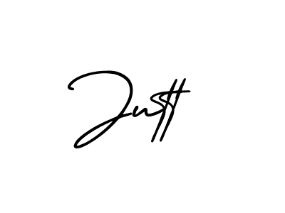 Use a signature maker to create a handwritten signature online. With this signature software, you can design (AmerikaSignatureDemo-Regular) your own signature for name Jutt. Jutt signature style 3 images and pictures png