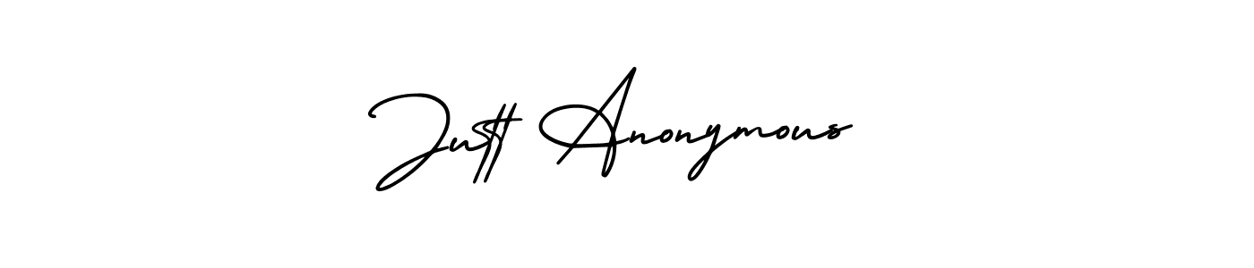 How to make Jutt Anonymous name signature. Use AmerikaSignatureDemo-Regular style for creating short signs online. This is the latest handwritten sign. Jutt Anonymous signature style 3 images and pictures png