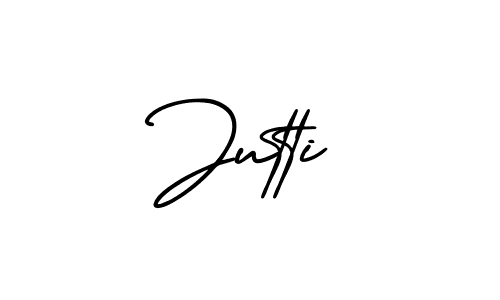 You should practise on your own different ways (AmerikaSignatureDemo-Regular) to write your name (Jutti) in signature. don't let someone else do it for you. Jutti signature style 3 images and pictures png