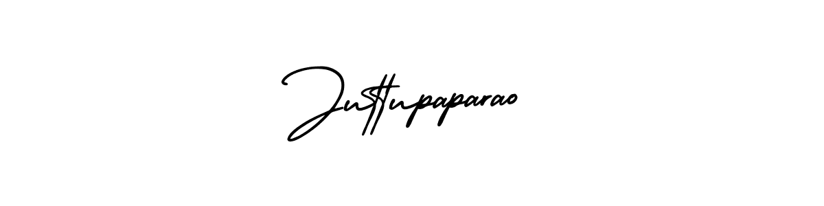 The best way (AmerikaSignatureDemo-Regular) to make a short signature is to pick only two or three words in your name. The name Juttupaparao include a total of six letters. For converting this name. Juttupaparao signature style 3 images and pictures png