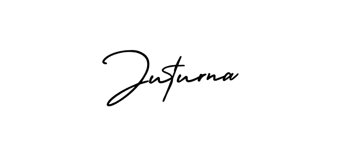 Use a signature maker to create a handwritten signature online. With this signature software, you can design (AmerikaSignatureDemo-Regular) your own signature for name Juturna. Juturna signature style 3 images and pictures png